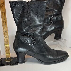 Clark’s nanny style mud calf 8.5‎ Black Leather Women's Boots 50